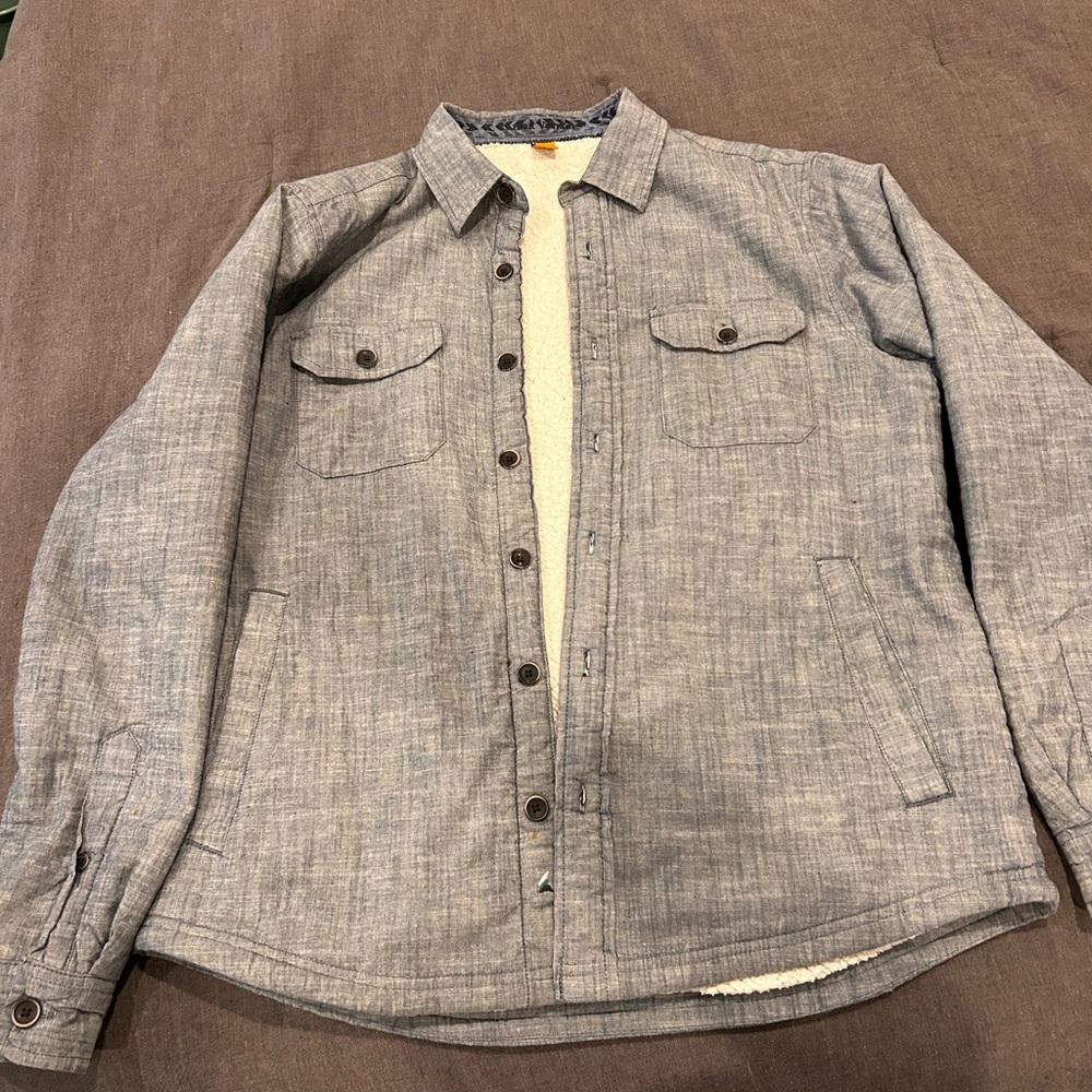 Men's Gray Button-Up Jacket